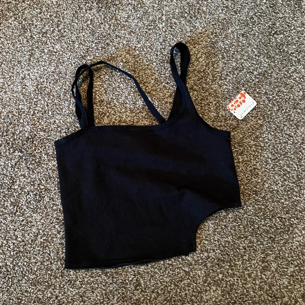 NWT free people asymmetrical crop top